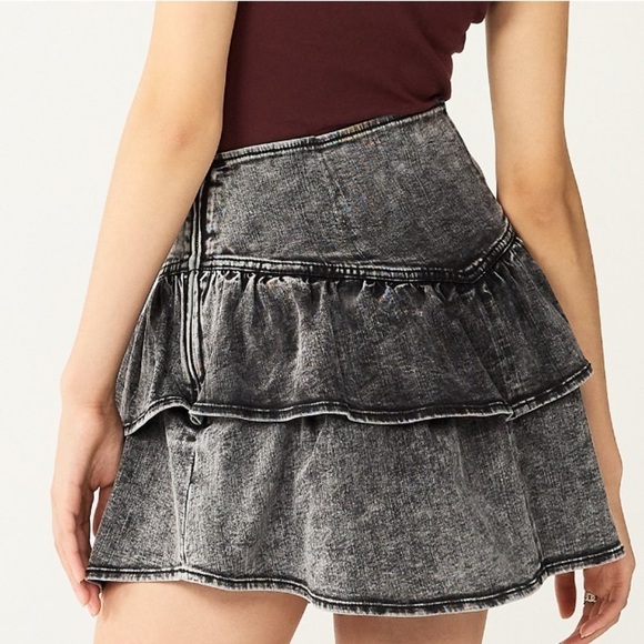 SO Ruffled Denim Mini Skirt | SIZE 9/29 - Picture 3 of 8